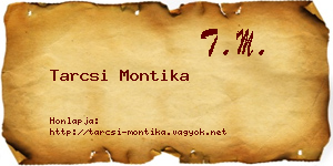 Tarcsi Montika névjegykártya